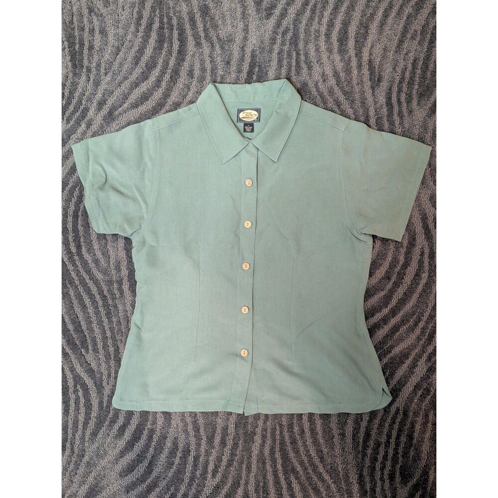 Tommy Bahama 100% Silk Shirt Short Sleeve Button Down Collared Small